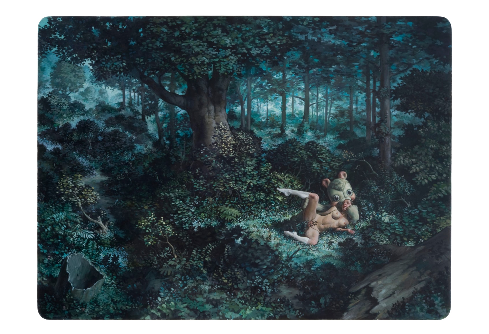 Erik Thor Sandberg  Prying  2011, oil on panel, 24 x 32 inches.