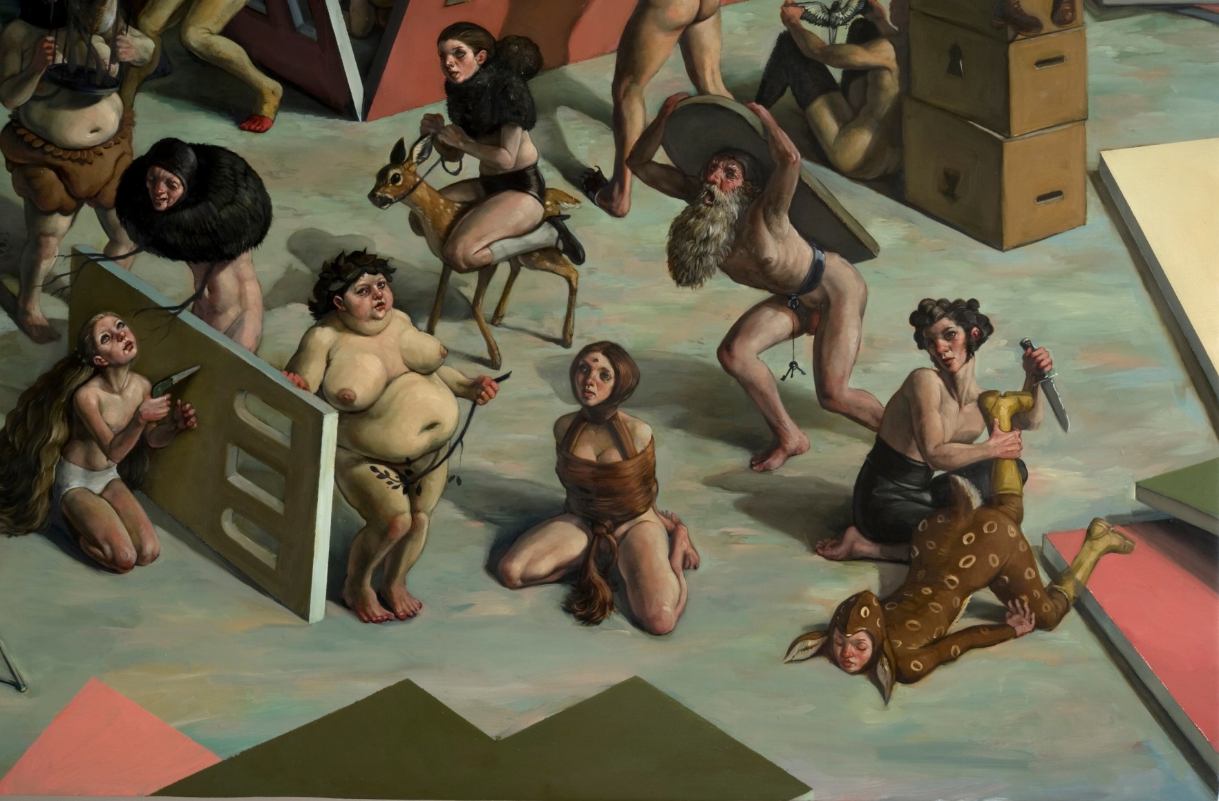 ERIK THOR SANDBERG Thing of Ruin (detail) 2010, oil on panel, 48 x 72 inches