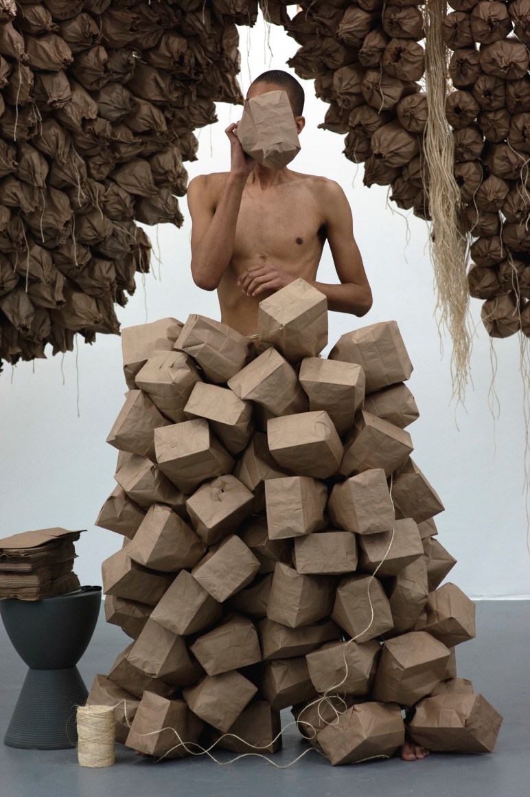 WILMER WILSON IV From My Paper Bag Colored Heart  2012, performance, Conner Contemporary Art.