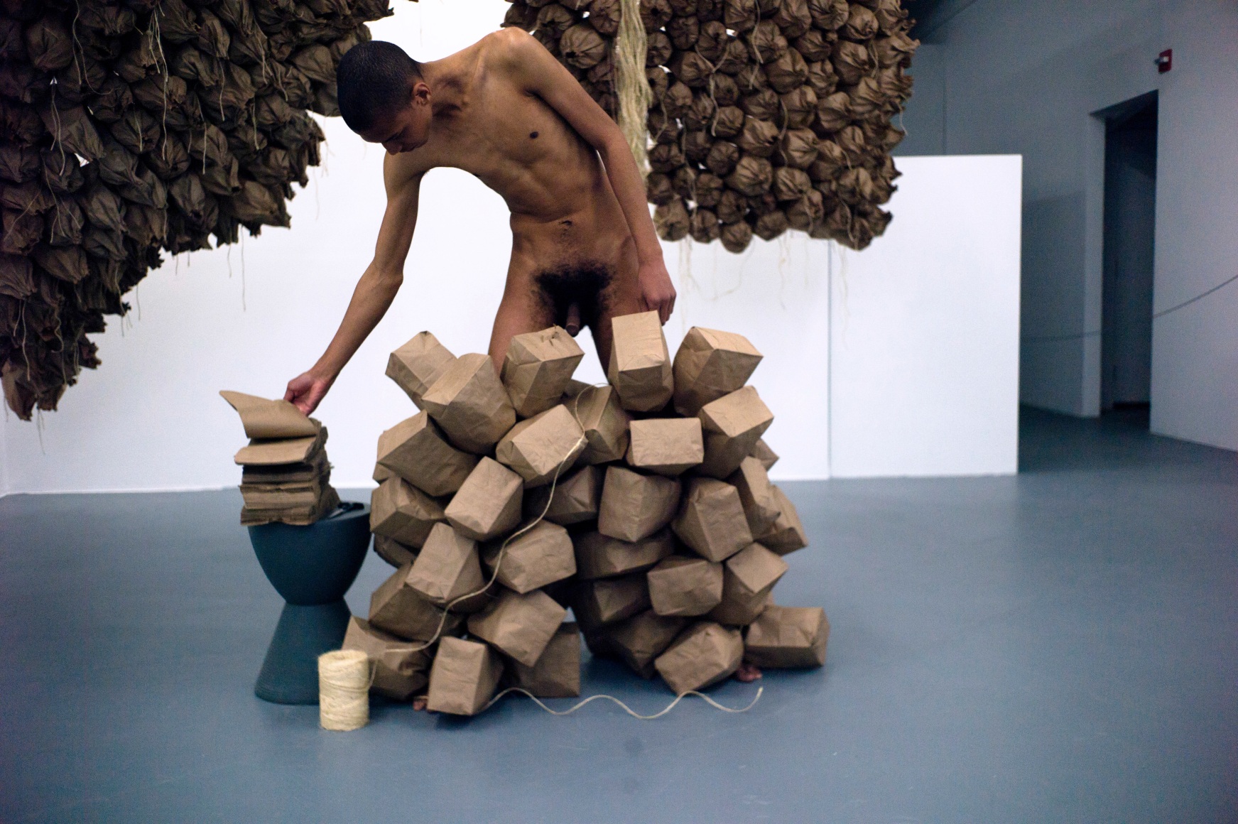 WILMER WILSON IV From My Paper Bag Colored Heart  2012, performance, Conner Contemporary Art.