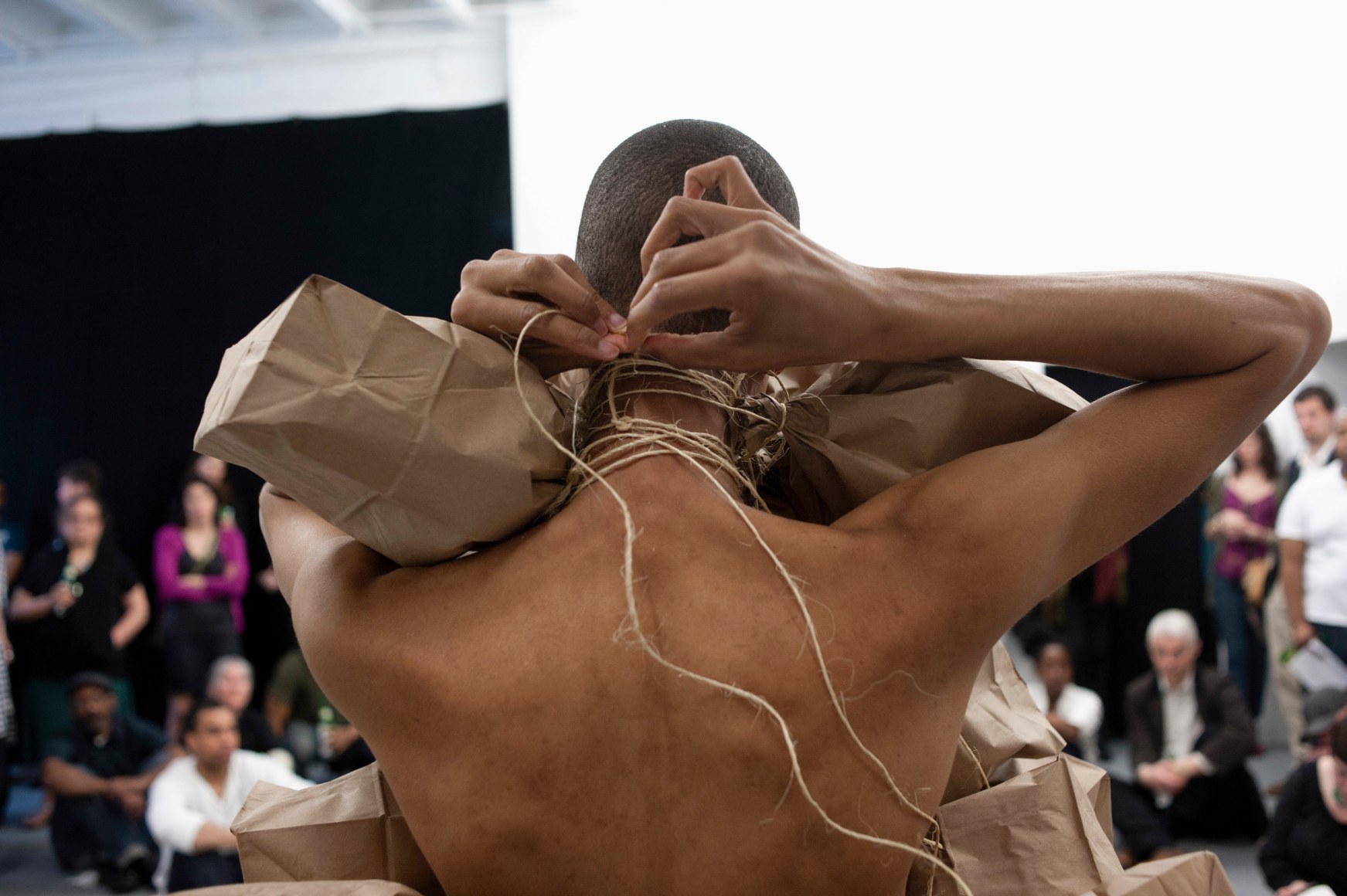 WILMER WILSON IV From My Paper Bag Colored Heart  2012, performance, Conner Contemporary Art.