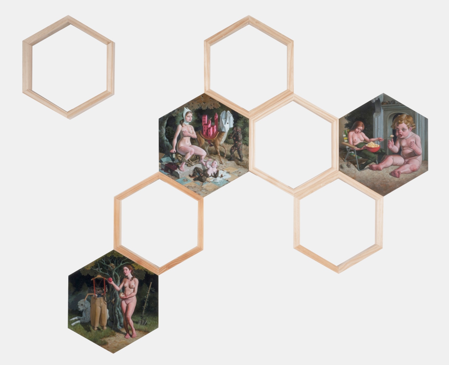 ERIK THOR SANDBERG  Circuitous  2017, oil on wood panel, 42 x 48 inches.