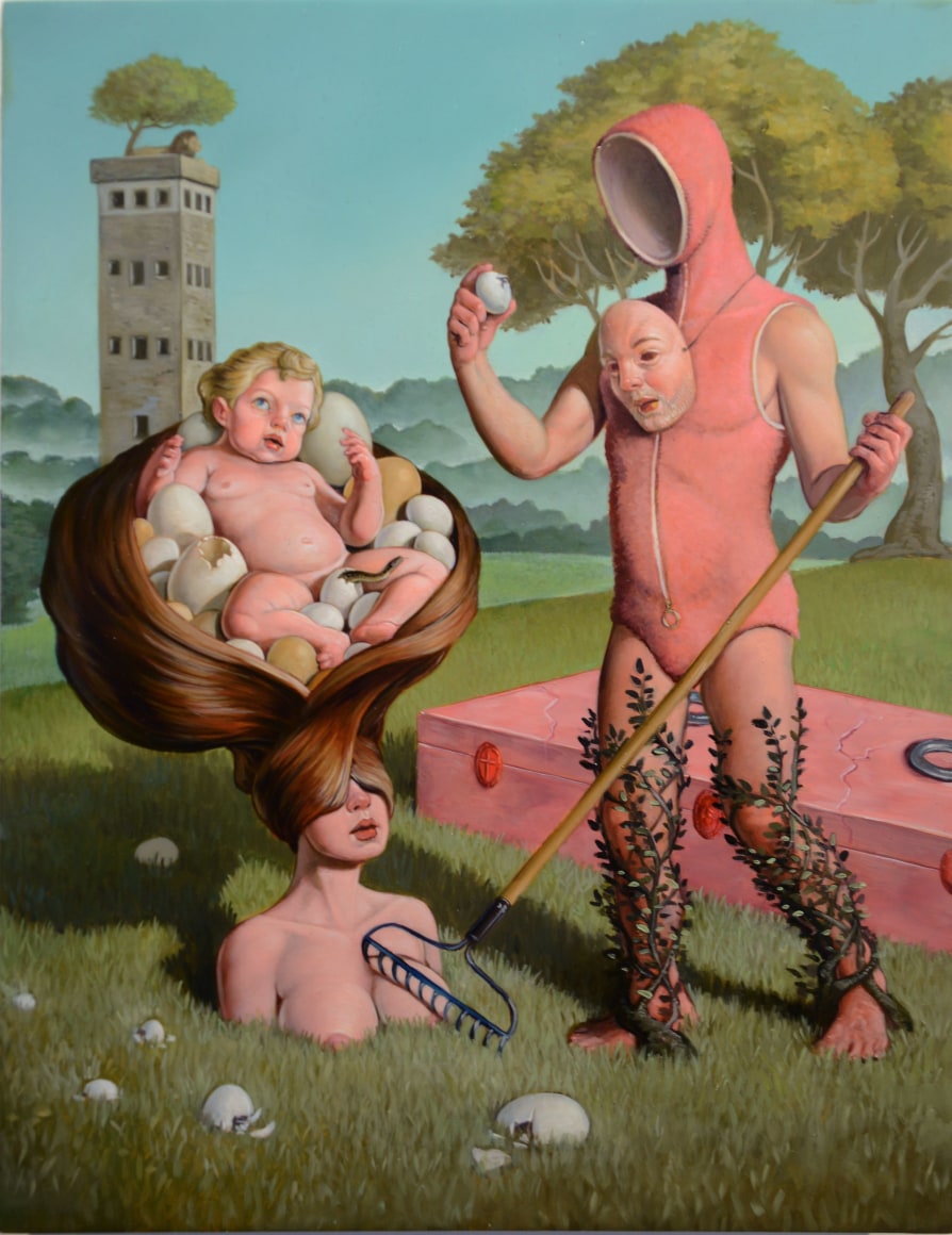 Erik Thor Sandberg  Harvest  2017, oil on panel, 12 x 9 inches.