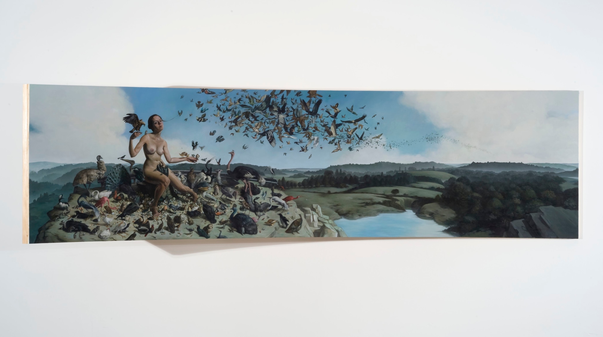 ERIK THOR SANDBERG Receptivity 2011, oil on curved panel, 26 x 88 x 35.5 inches