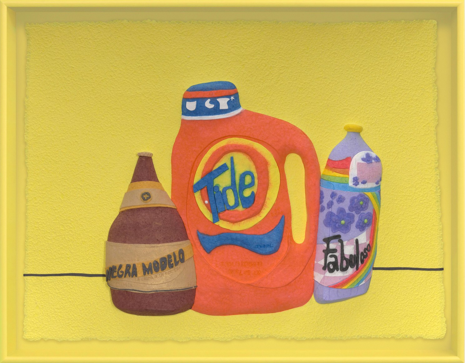 Tschabalala Self Beer, Tide and Fabuloso, 2023