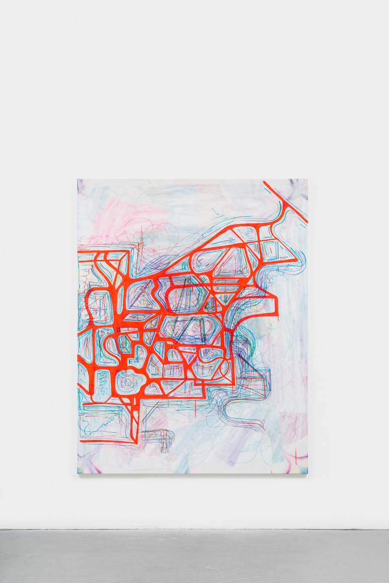 Joanne Greenbaum Untitled, 2012 Oil and ink on canvas 90 x 70 in 228.6 x 177.8 cm (JGR21.021)
