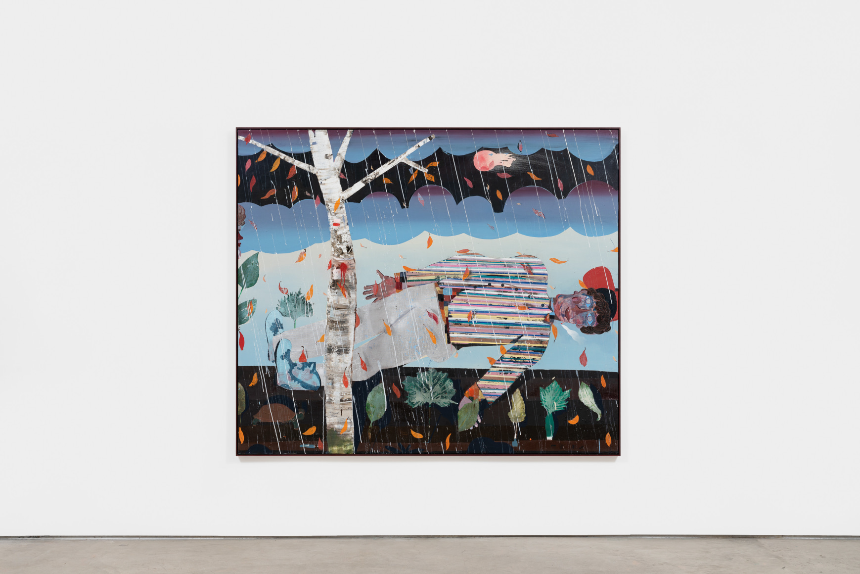 Pieter Jennes bitch steals my boots even from the grave, 2021 Oil on canvas 66 7/8 x 78 3/4 in/ 170 x 200 cm - unframed 67 7/8 x 79 3/4 x 1 3/4 in/ 172.4 x 202.6 x 4.4 cm - framed (PJE22.007)