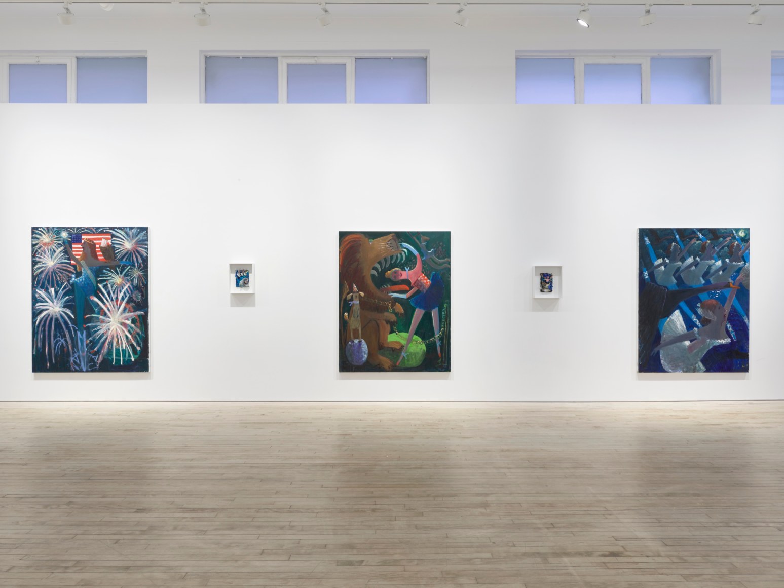 Installation view of Kyle Staver, The Greatest Show on Earth, Nino Mier Gallery, Tribeca, November 7 &ndash; December 16, 2025