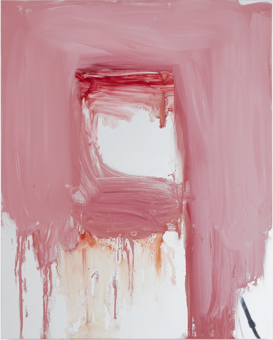 Peter Bonde UNTITLED ("YOUR FUCKING FACE"), 2023 Oil on mirror foil 39 3/8 x 31 1/2 in 100 x 80 cm (PBO24.014)