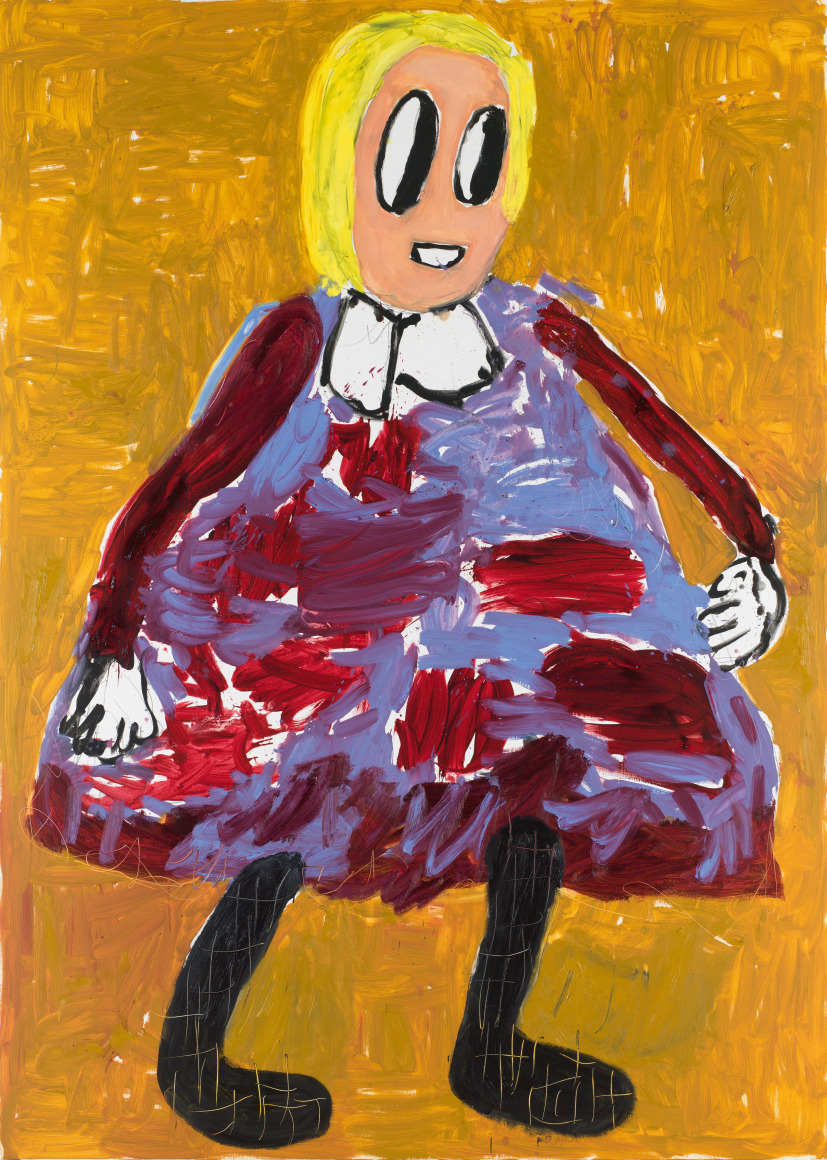 André Butzer, Untitled, 2017, Oil on canvas, 110.3 x 78.8 in, 280 x 200 cm (AB17.009)