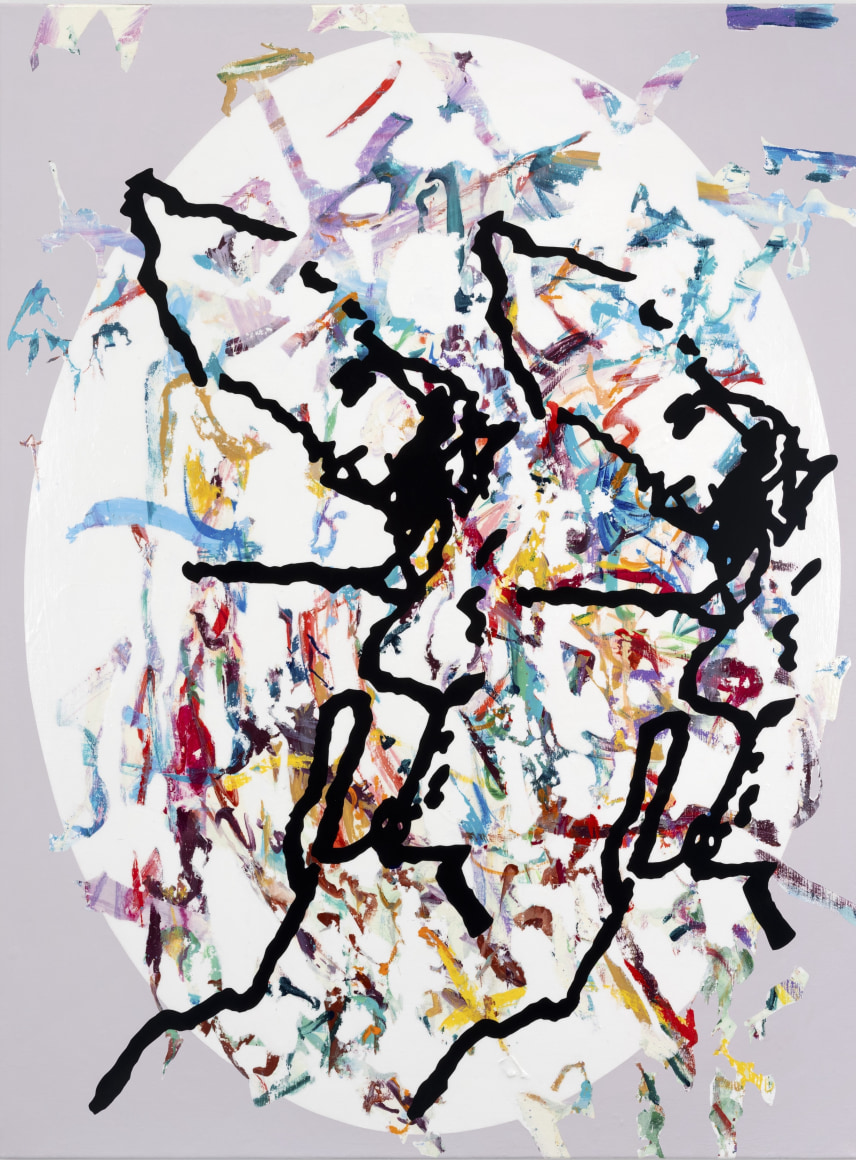 Ana Villagomez Bubbled Dwellers, 2025 Signed, titled, and dated on verso Acrylic and flashe on canvas 40 x 30 in 101.6 x 76.2 cm (AVI25.009)