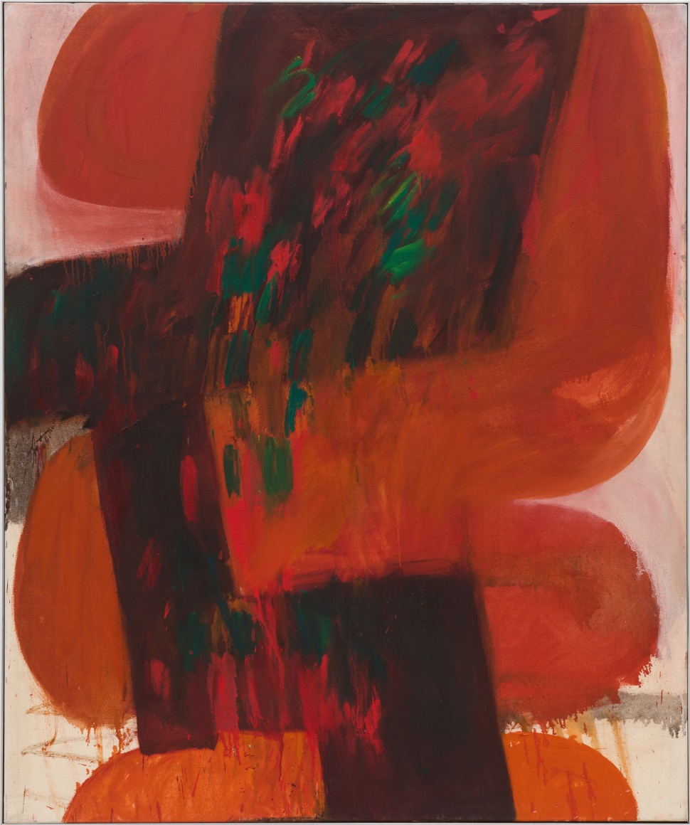 Albert Irvin Nexus 2, 1965 Estate Stamp on verso Oil on canvas 60 1/4 x 51 5/8 in (framed) 153 x 131 cm (framed) (AIR25.001)