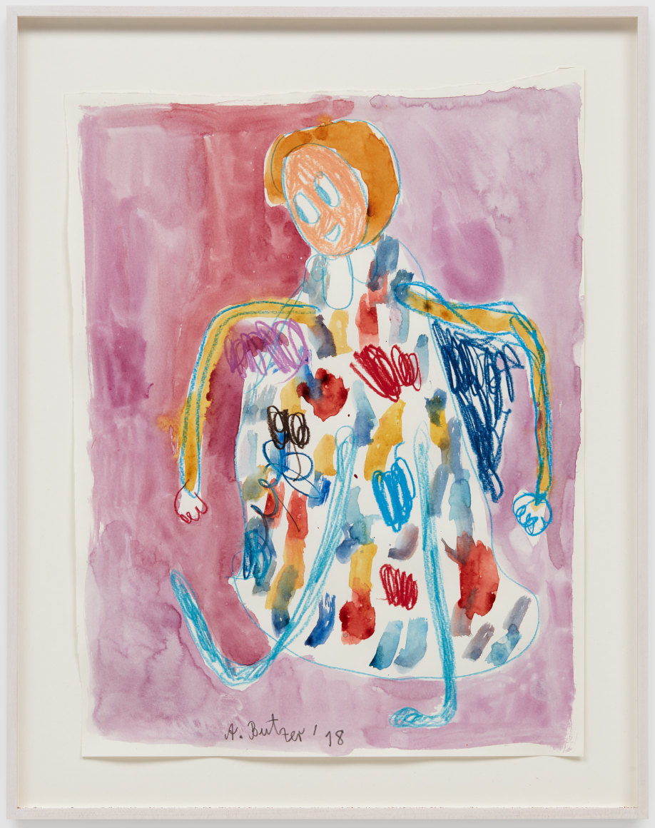André Butzer, Untitled, 2018 Watercolor and colored pencil on paper, 19 3/4 x 14 5/8 in, 50 x 37 cm (AB18.022)