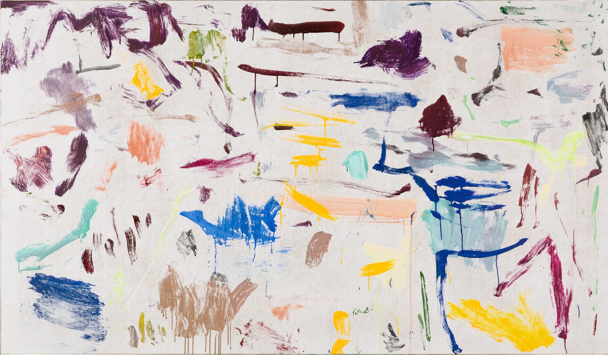Secundino Hernández Untitled, 2023 Acrylic on linen 45 5/8 x 78 3/8 x 1 5/8 in 116 x 199 x 4 cm (SHE23.002)