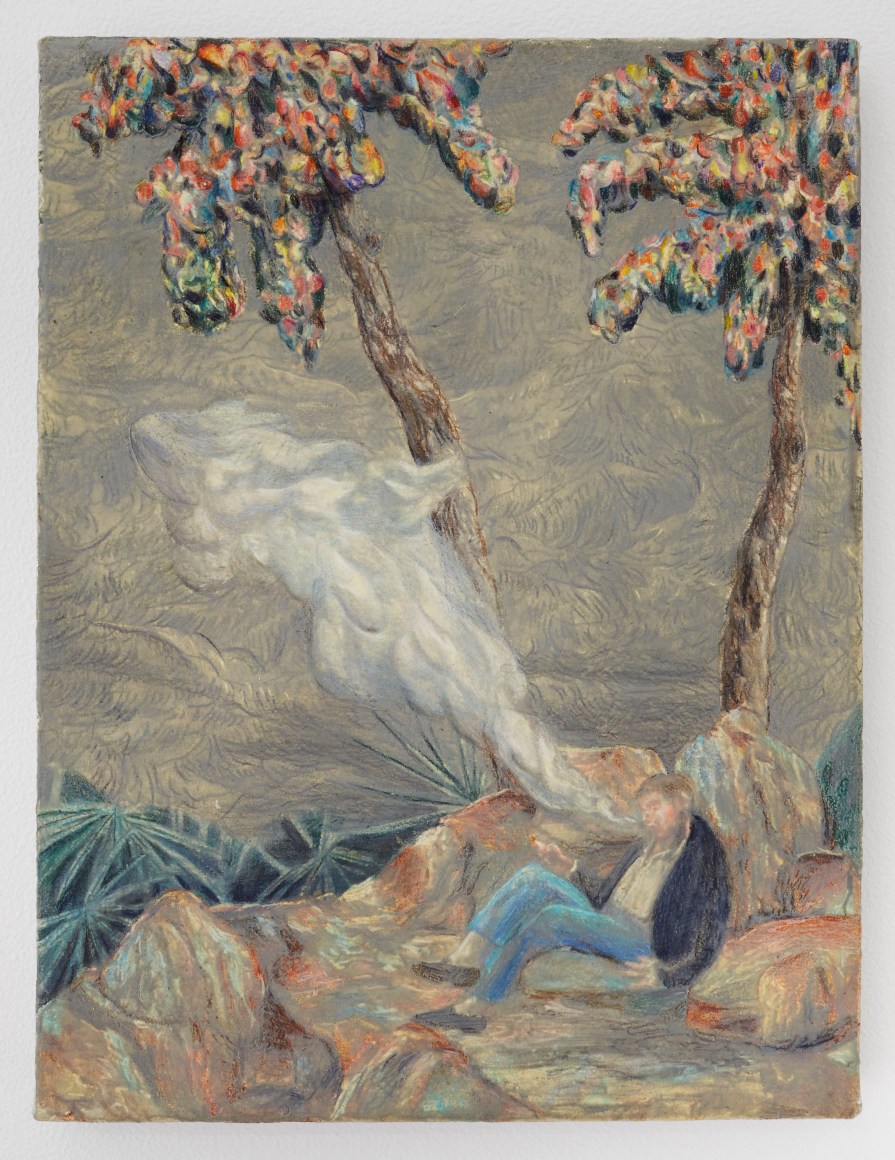 Marin Majic Seven Sundays, 2021 Colored pencil oil color marbled dust on linen 12 x 9 in 30.5 x 22.9 cm (MMA21.042)