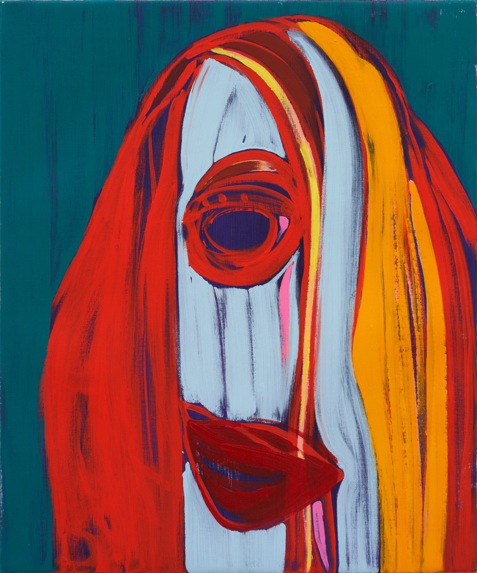 Nicola Tyson The Talker, 2023 Acrylic on linen 24 x 20 in 61 x 50.8 cm (NTY23.010)