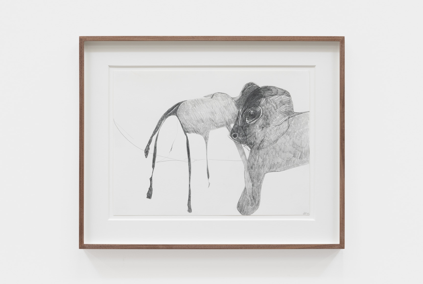 Nicola Tyson Crossed Legs, 2022 Graphite on Paper 12 1/8 x 16 3/8 x 1 1/2 in (framed) 30.8 x 41.6 x 3.8 cm (framed) (NTY22.003)