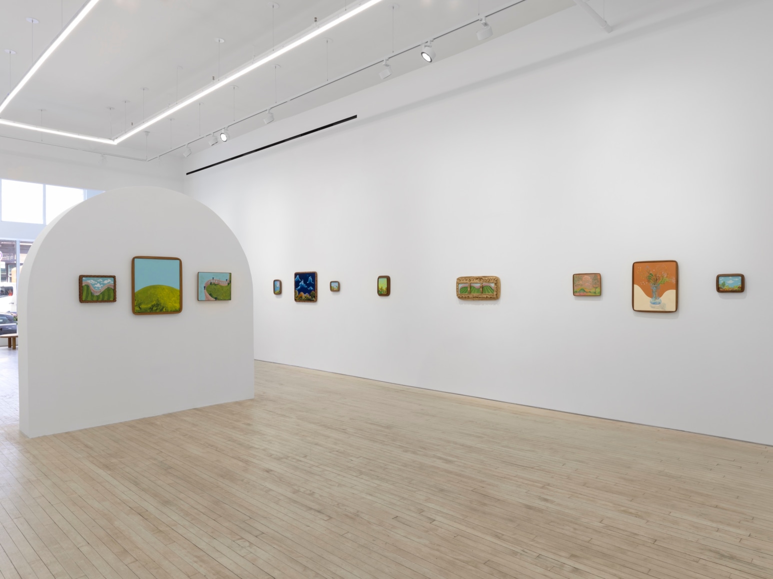 Installation view of Karel Dicker, tamed flowers, Nino Mier Gallery, Tribeca, June 27 – August 8, 2025