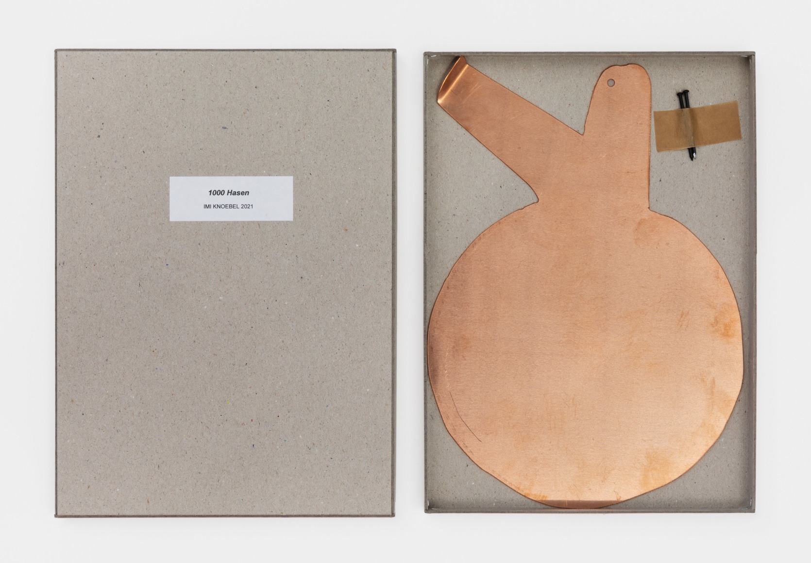 Imi Knoebel 1000 Hasen, 2021 Copper sheet, water jet cutting technique 10 1/4 x 7 1/8 x 1/4 in 26 x 18 x 0.8 cm Edition of 25 (#25/25) (IKN21.001)