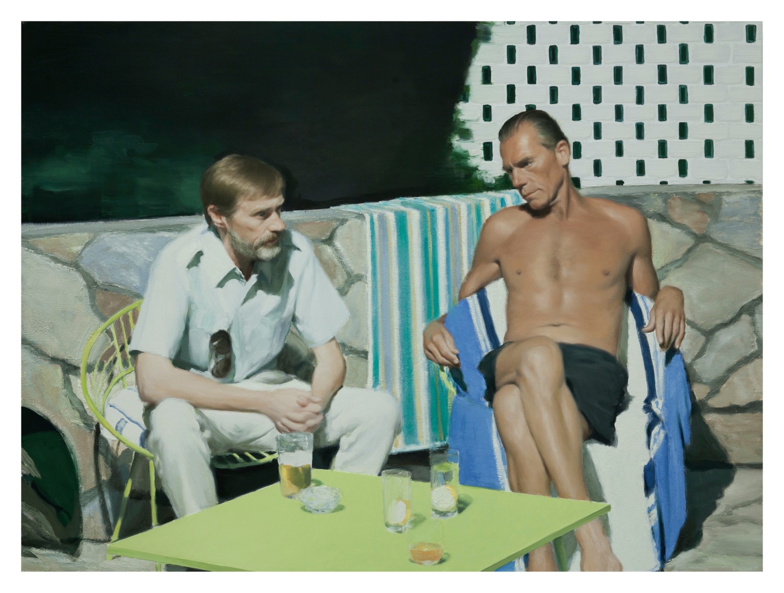 Jonathan Wateridge Patio, 2016 Oil on linen 51 1/8 x 68 7/8 in 130 x 175 cm