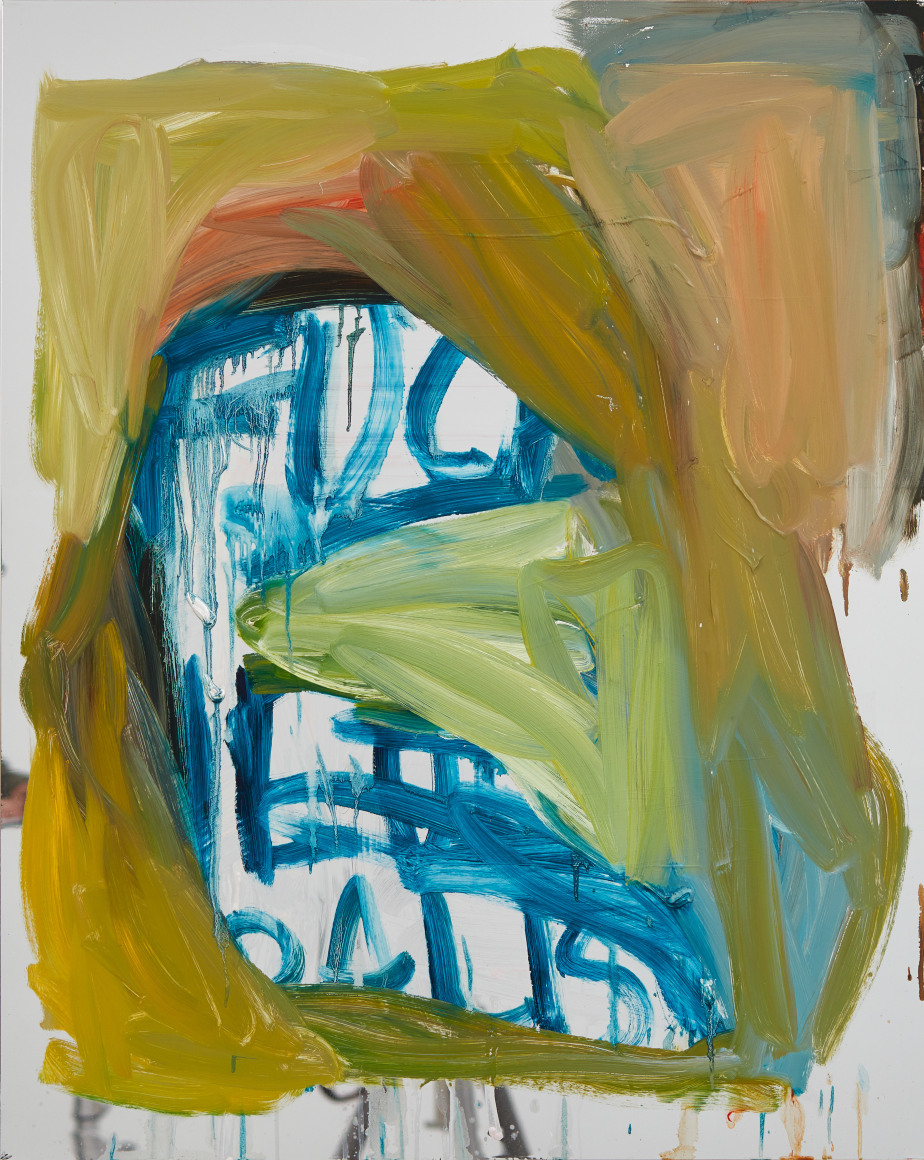 Peter Bonde, Fuck Neoliberalism, 2015. Oil on mirror foil, 39.37 x 31.5 x 1.6 inches, 100 x 80 x 4 cm (PB15.003)