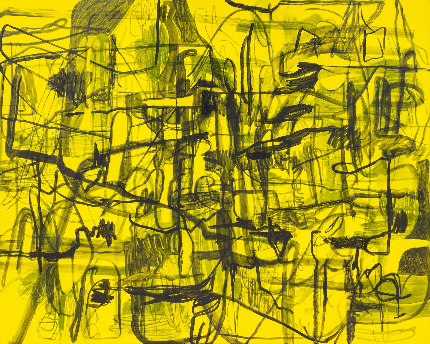 Jana Schröder Kadlites Q2, 2018 Graphite and acrylic on canvas 78 3/4 x 94 1/2 in 200 x 240 cm (JSR21.052)