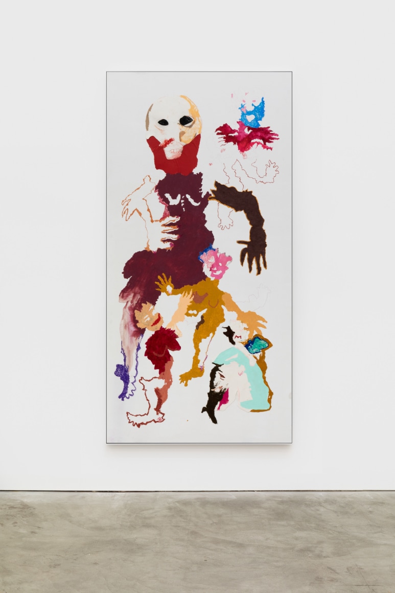 Cindy Phenix CINDY PHENIX New kind of lucidity, 2020 Oil, acrylic, pastel, color pencil and paper on drywall 96 x 48 in 243.8 x 121.9 cm (CP20.010)
