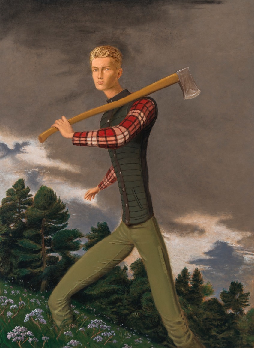 Jansson Stegner Lumberjack, 2018 Oil on canvas 72 x 53 in 182.88 x 134.62 cm (JAS18.006)