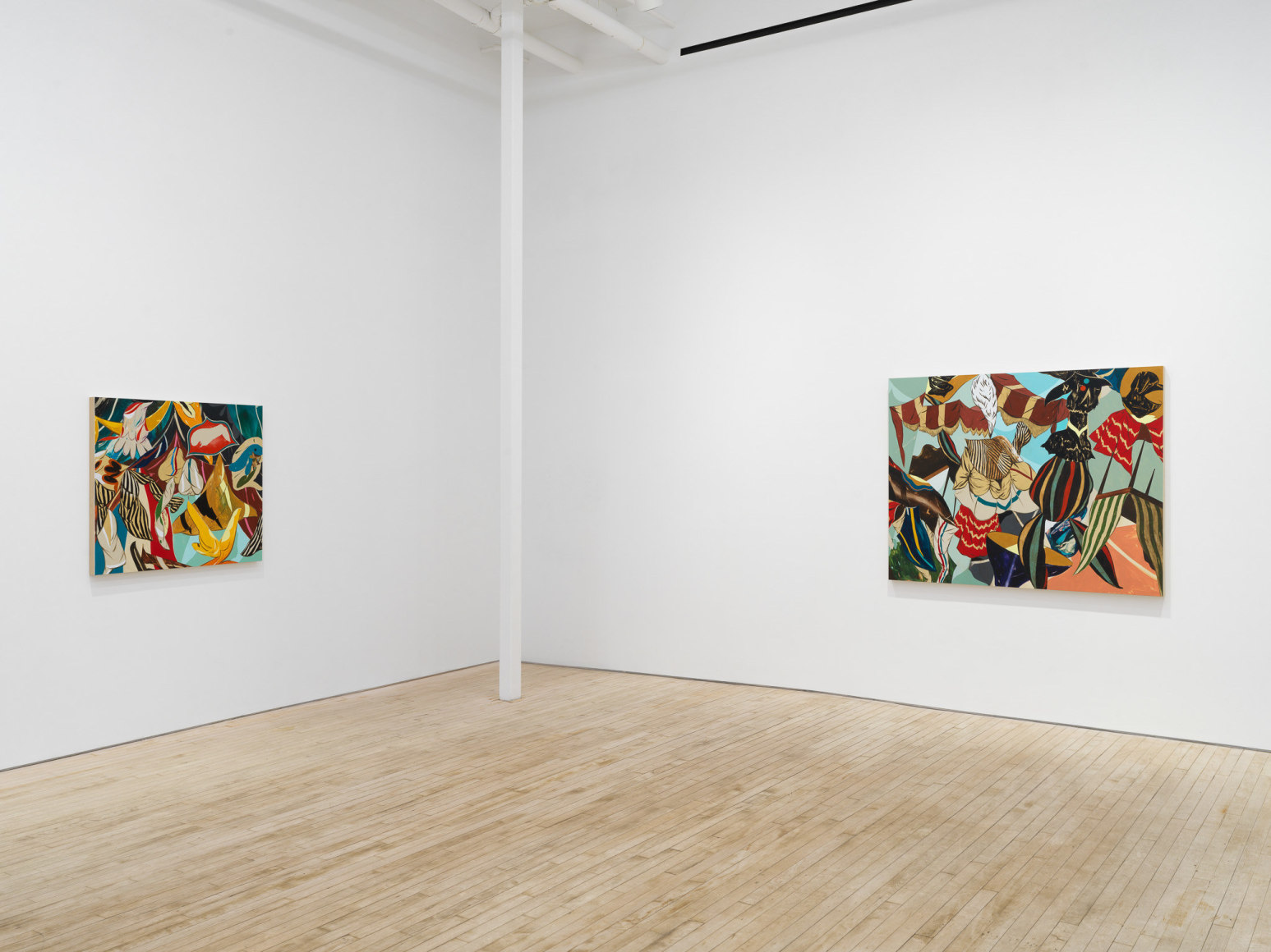 Installation view of Kenichi Hoshine, And There Came a Storm Beneath a Cutthroat Moon, Nino Mier Gallery, Tribeca, May 16 – June 14, 2025