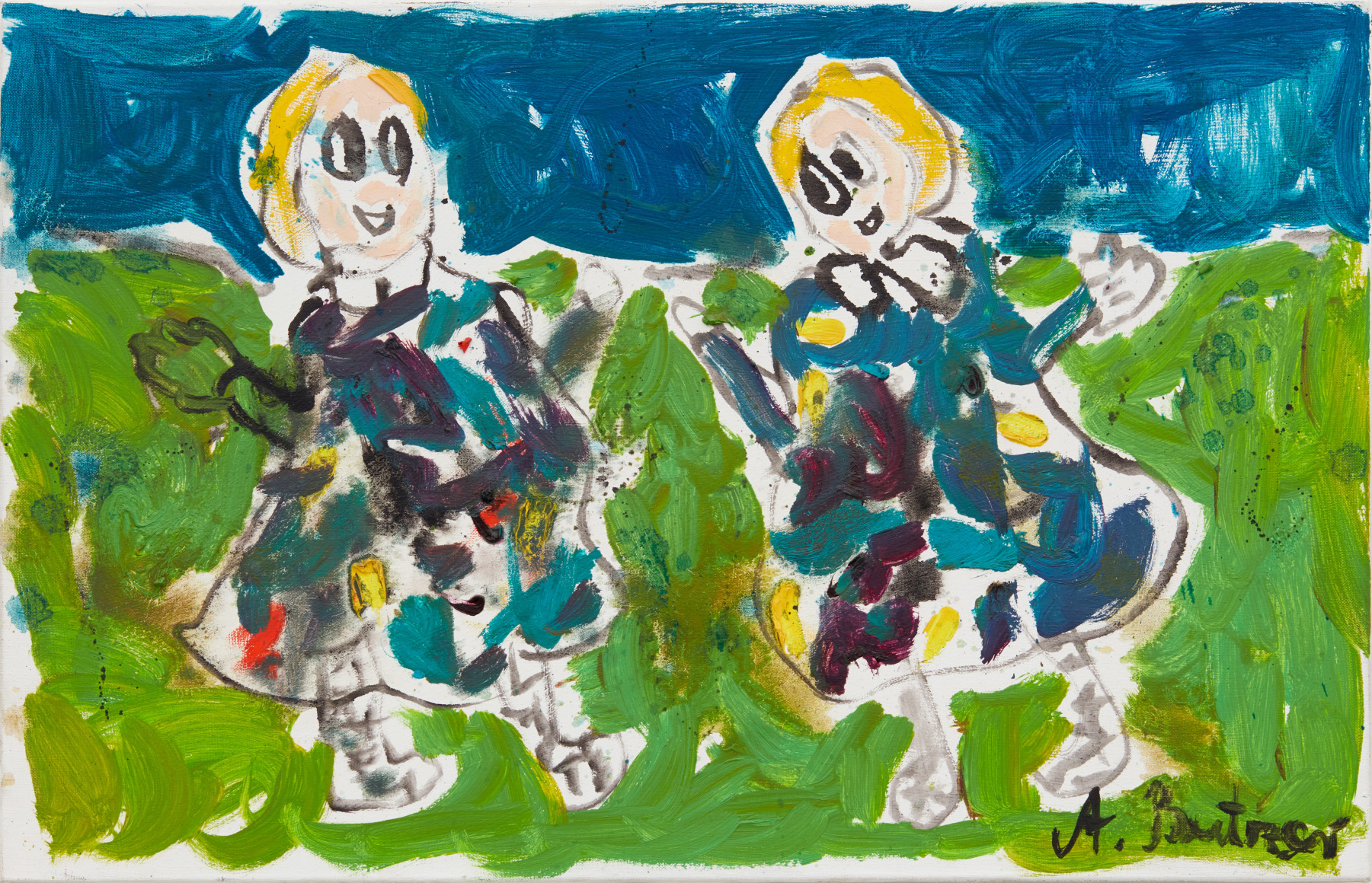 André Butzer, Untitled (Ortsmuseum Wolfhalden), 2007, Oil on canvas, 27 3/4 x 23 3/4 in, 70.5 x 60.3 cm (AB07.006)