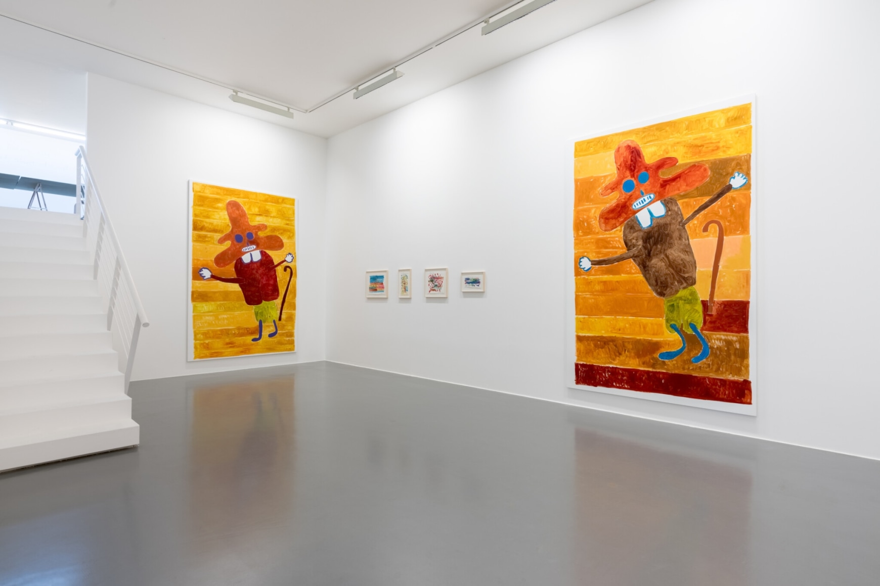 Installation view of André Butzer, Maikäfer flieg!, (January 28 - March 19, 2023), Kunstverein Friedrichshafen. Photo: Kilian Blees