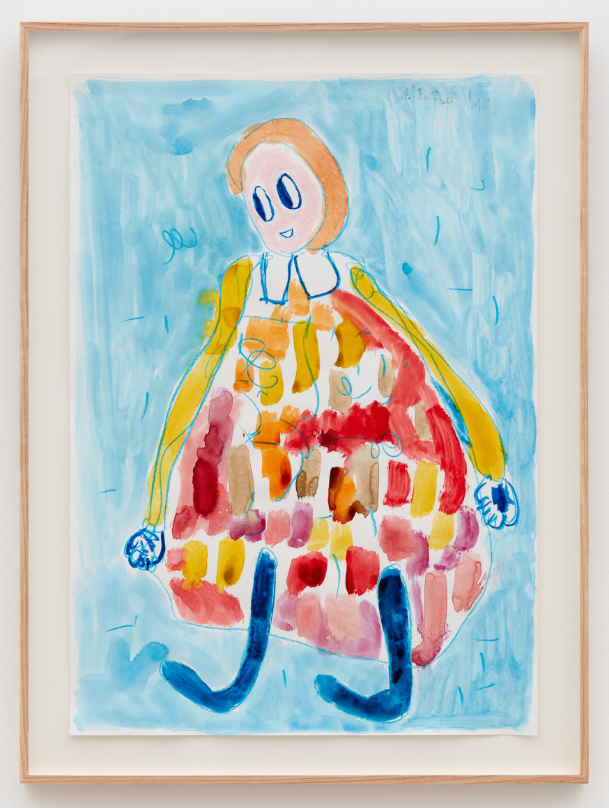 André Butzer, Untitled, 2018. Watercolor on paper, 23 5/8 x 16 1/2 in, 60 x 42 cm (AB18.010)