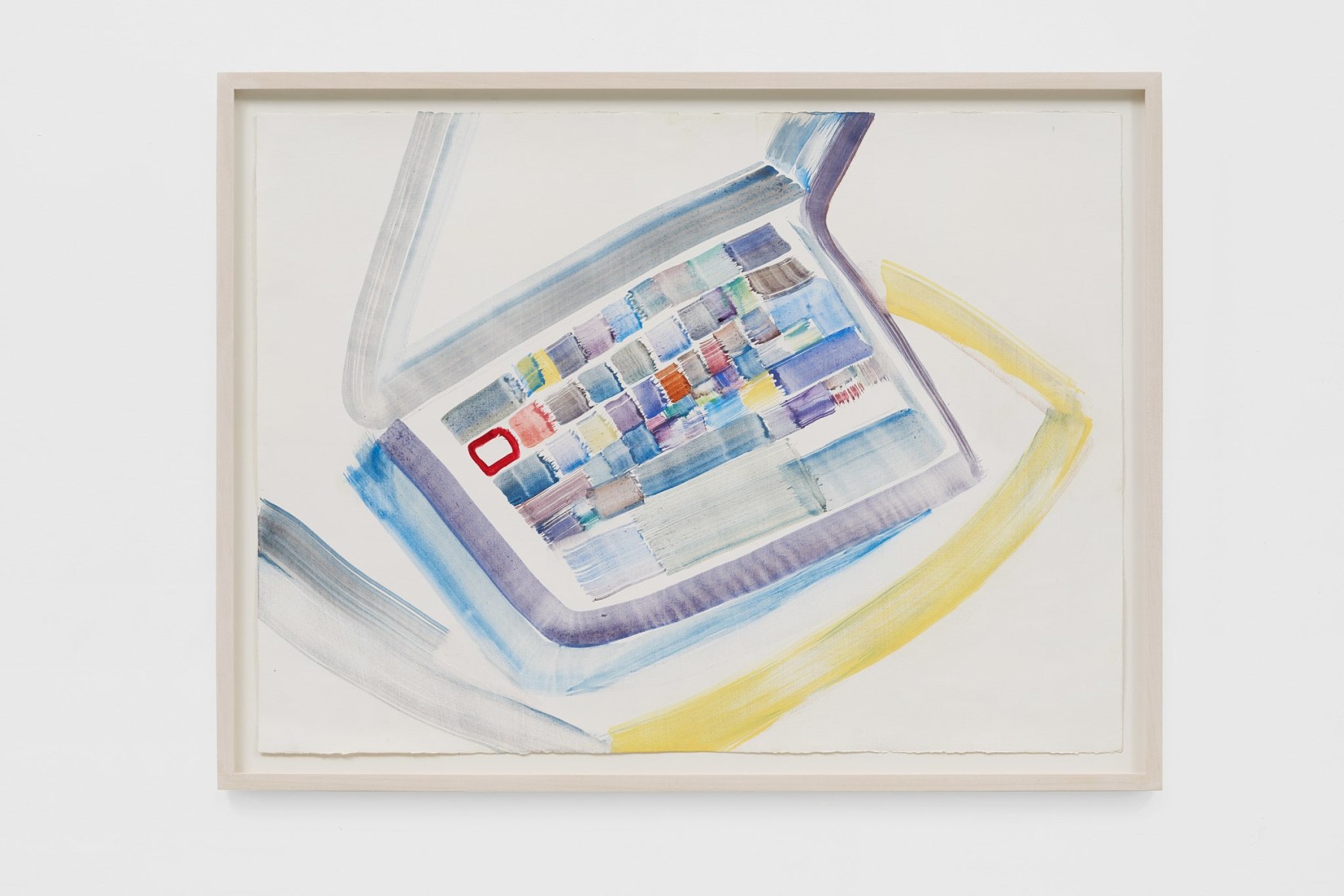 Gerlind Zeilner Laptop, 2022 Eggtempera and oil on paper 19 3/4 x 26 3/8 in 50 x 67 cm (GZE22.025)