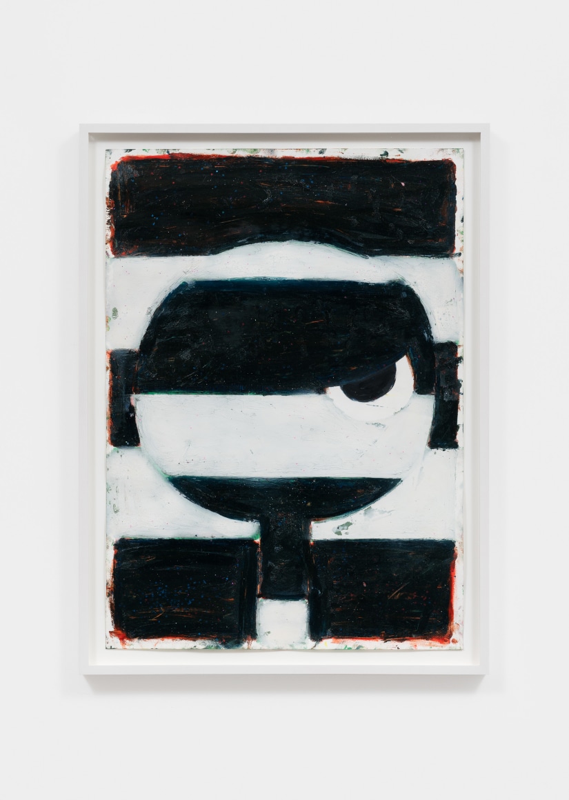 Nel Aerts Untitled, 2022 Oil stick, spray paint and glitter on paper 30 1/8 x 22 3/8 in (framed) 76.5 x 56.8 cm (framed) (NAE22.011)