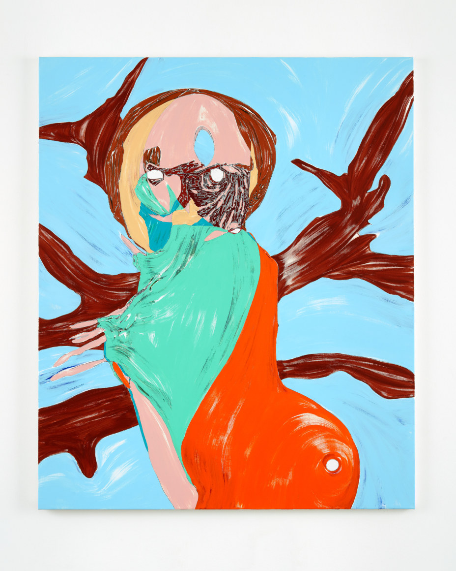 Nicola Tyson Outside 2, 2017 Acrylic on linen 72 x 60 x 1 1/2 in 182.9 x 152.4 x 3.8 cm (NTY20.004)