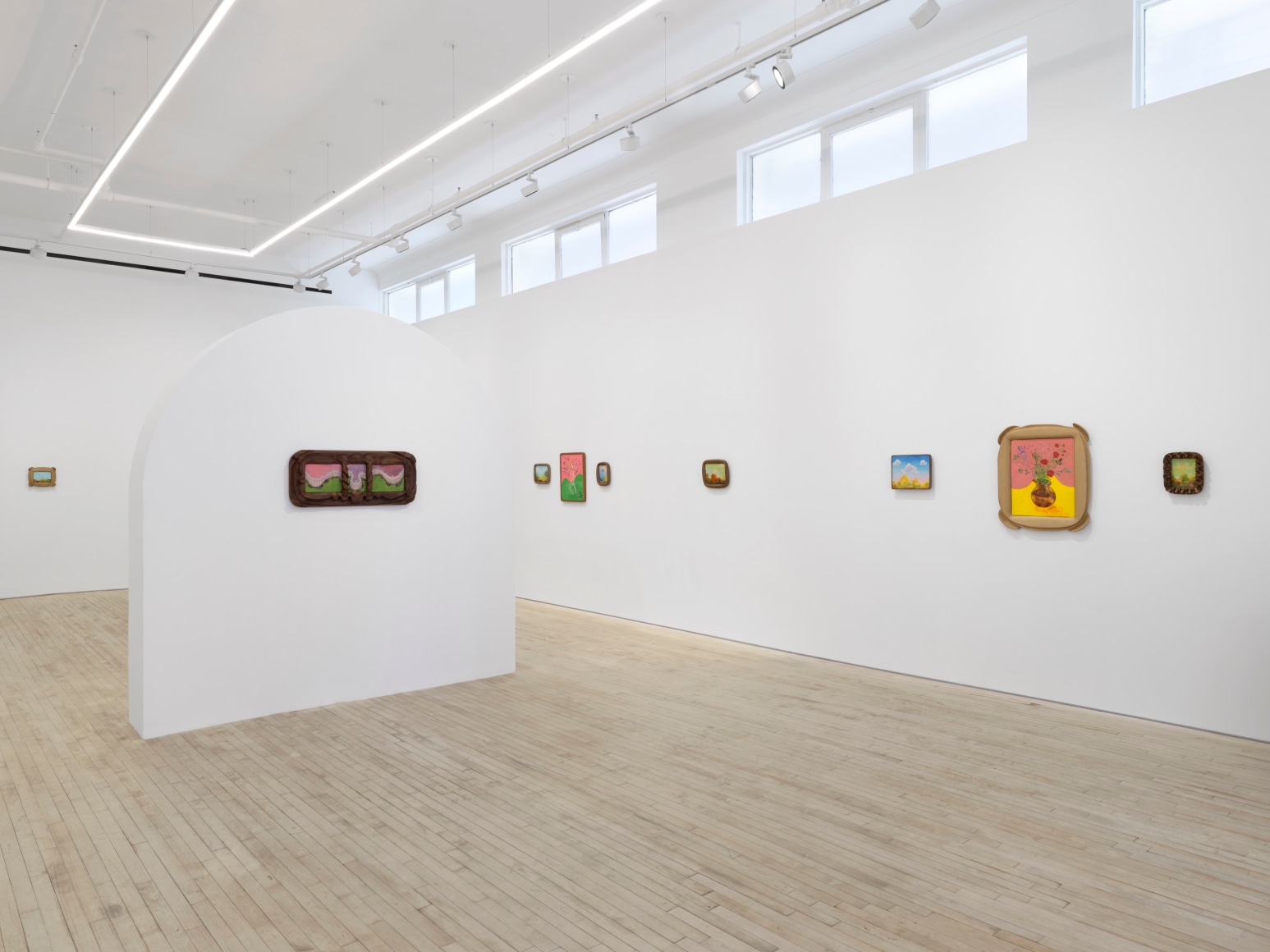 Installation view of Karel Dicker, tamed flowers, Nino Mier Gallery, Tribeca, June 27 – August 8, 2025