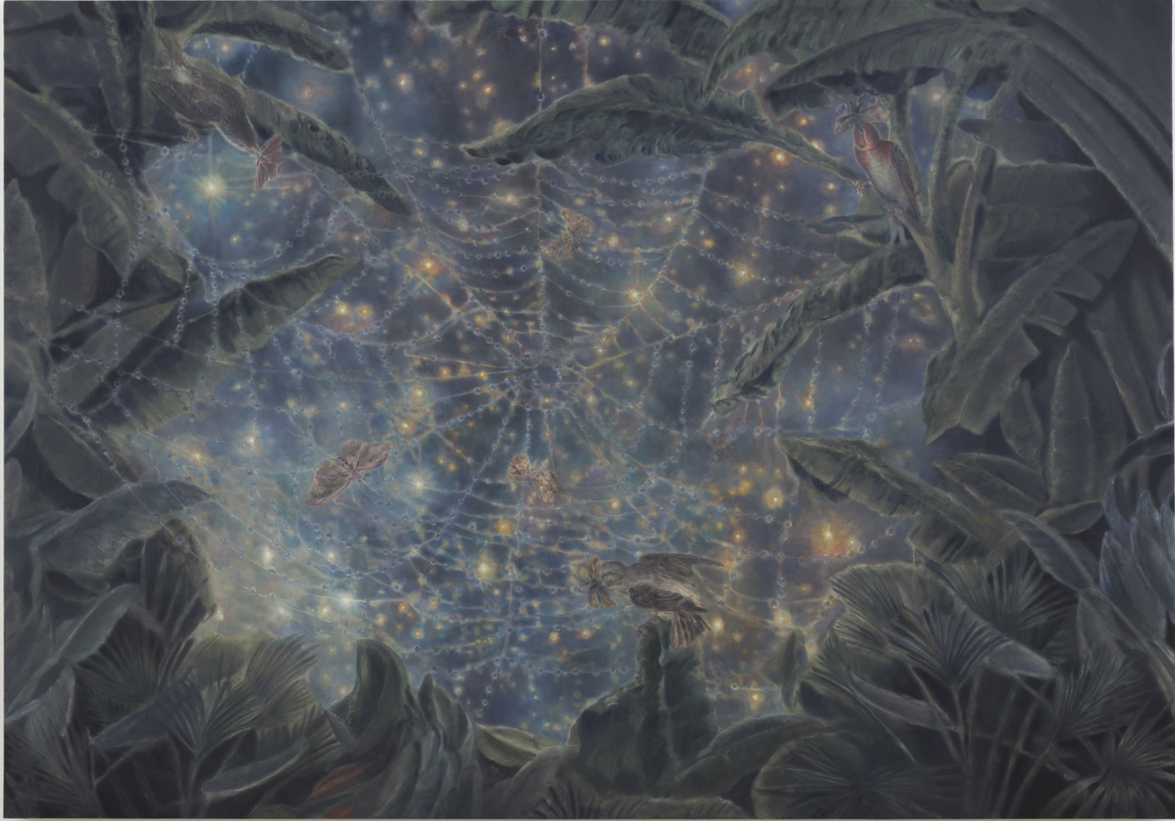 Marin Majić Away from all that noise, 2024 Color pencil, marble dust, and oil color on linen 45 x 40 in 114.3 x 101.6 cm (MMA24.002)
