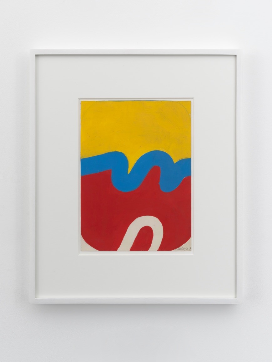 Georg Karl Pfahler Untitled (Tex Series), 1963 Signed and dated on recto Annotated, signed, and dated on verso Mixed media on paper 9 7/8 x 7 1/4 in (unframed) 25.2 x 18.4 cm (unframed) (GKA25.010)