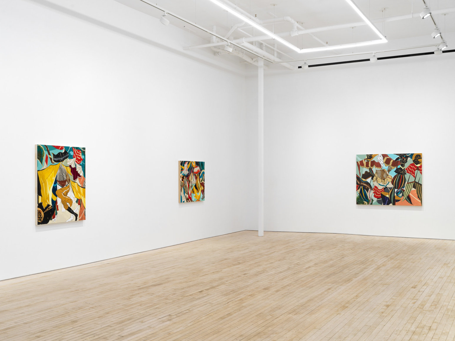 Installation view of Kenichi Hoshine, And There Came a Storm Beneath a Cutthroat Moon, Nino Mier Gallery, Tribeca, May 16 – June 14, 2025