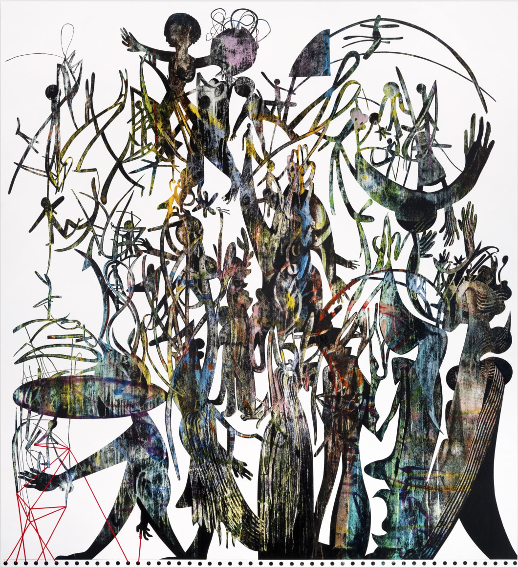 Ana Villagomez Sweet Subterraneans (Dulces Subterráneos), 2025 Signed, titled, and dated on verso Acrylic and flashe on canvas 70 x 64 in 177.8 x 162.6 cm (AVI25.006)