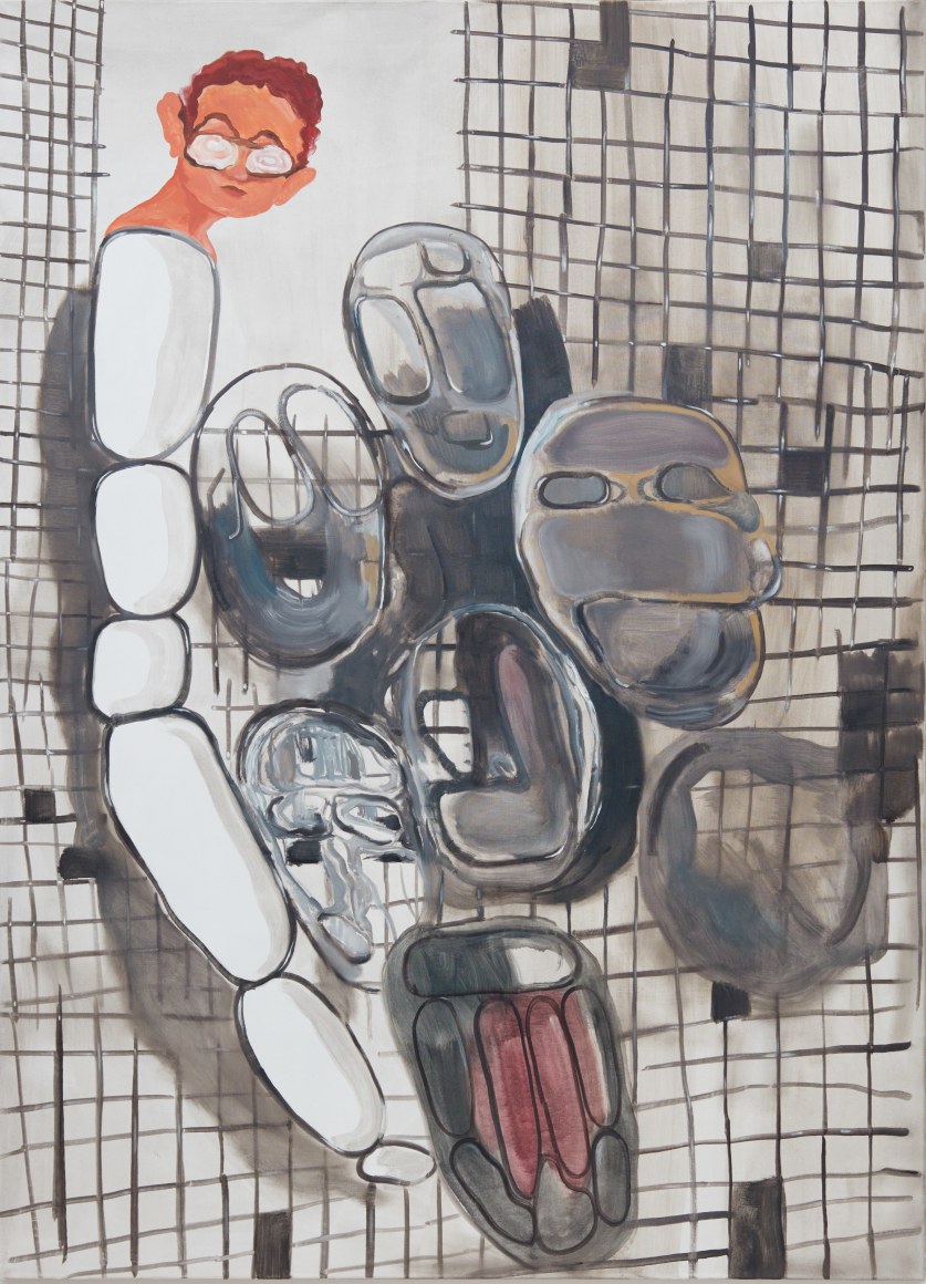 Tomasz Kowalski Crossword, 2018 Oil on canvas 86 5/8 x 63 x 1 5/8 in 220 x 160 x 4 cm (TKO18.007)
