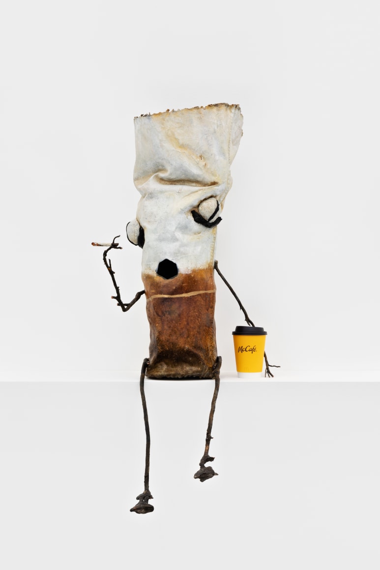 Jon Pylypchuk Untitled "I know I'll never love this way again" (patiently waiting), 2021 Bronze 41 x 16 x 20 in 104.1 x 40.6 x 50.8 cm (JPY21.010)