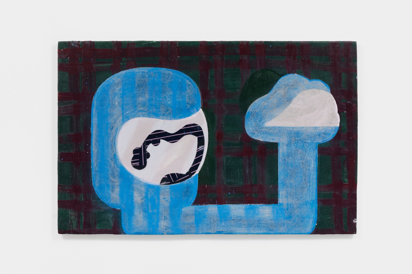 Nel Aerts Het Schip Schop, 2021 Acrylic, paper and textile on wood 28 x 39 3/8 in 71 x 100 cm (NAE21.023)