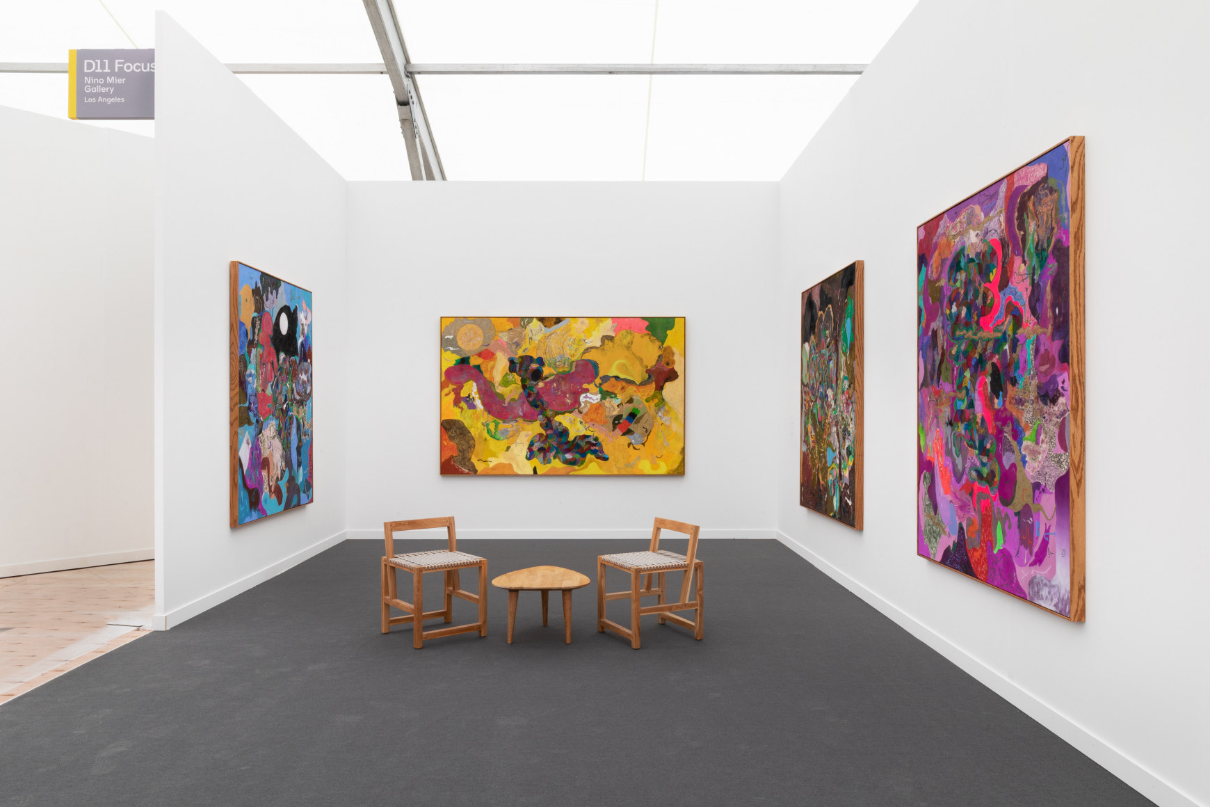 Installation view of Michael Bauer at Frieze New York, 2019