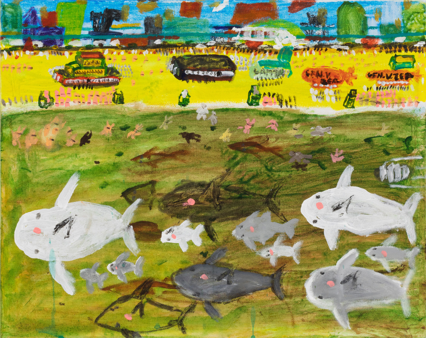 Raynes Birkbeck, Whale Watch, 2020. Oil and acrylic on canvas, 16 x 20 in, 40.6 x 50.8 cm (RBI20.011)