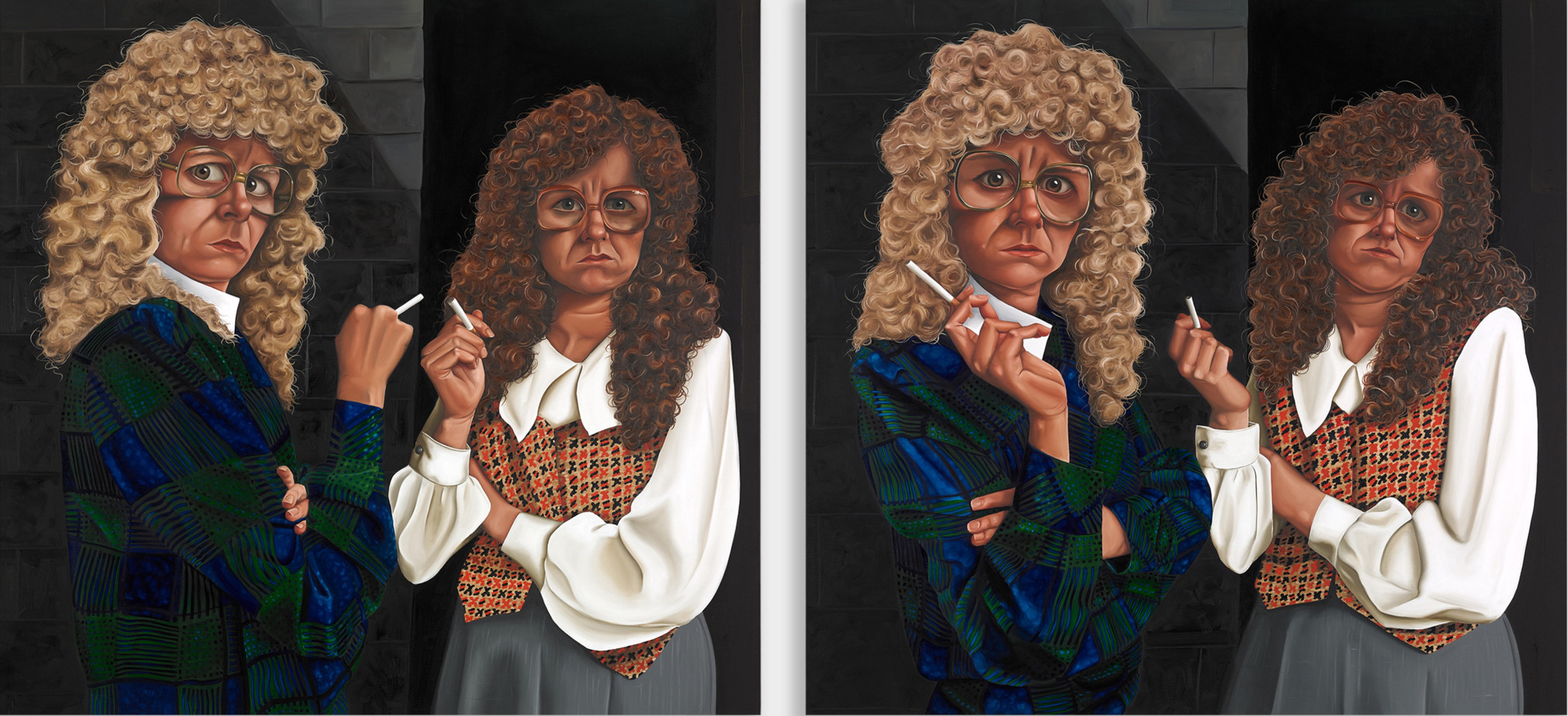 Madeleine Pfull The Interruption I & II, 2021 Oil on canvas Suite of 2 pieces 66 7/8 x 70 7/8 in (each) 170 x 180 cm (each) (MP21.011)