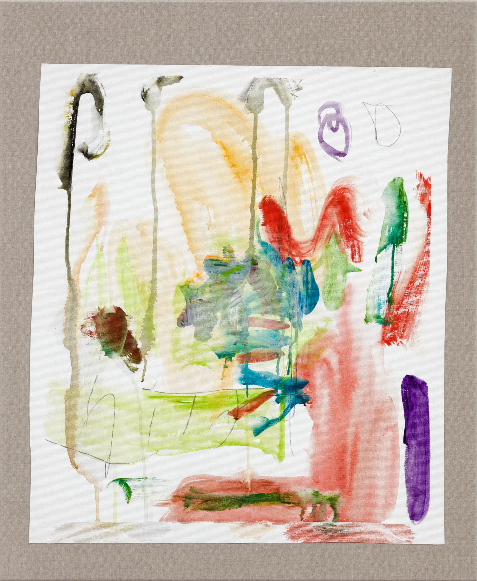 Andreas Breunig Underpressed paintings (frag_17), 2021 Acrylic, oil, charcoal and graphite on canvas on canvas 30 3/4 x 25 1/4 in 78 x 64 cm (ABR22.006)
