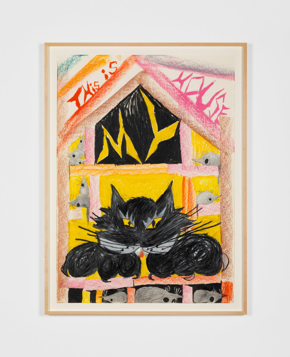 Bendix Harms This is MY House, 2020 Wax crayon on paper 27 1/2 x 19 3/4 in 70 x 50 cm (BHA20.024)