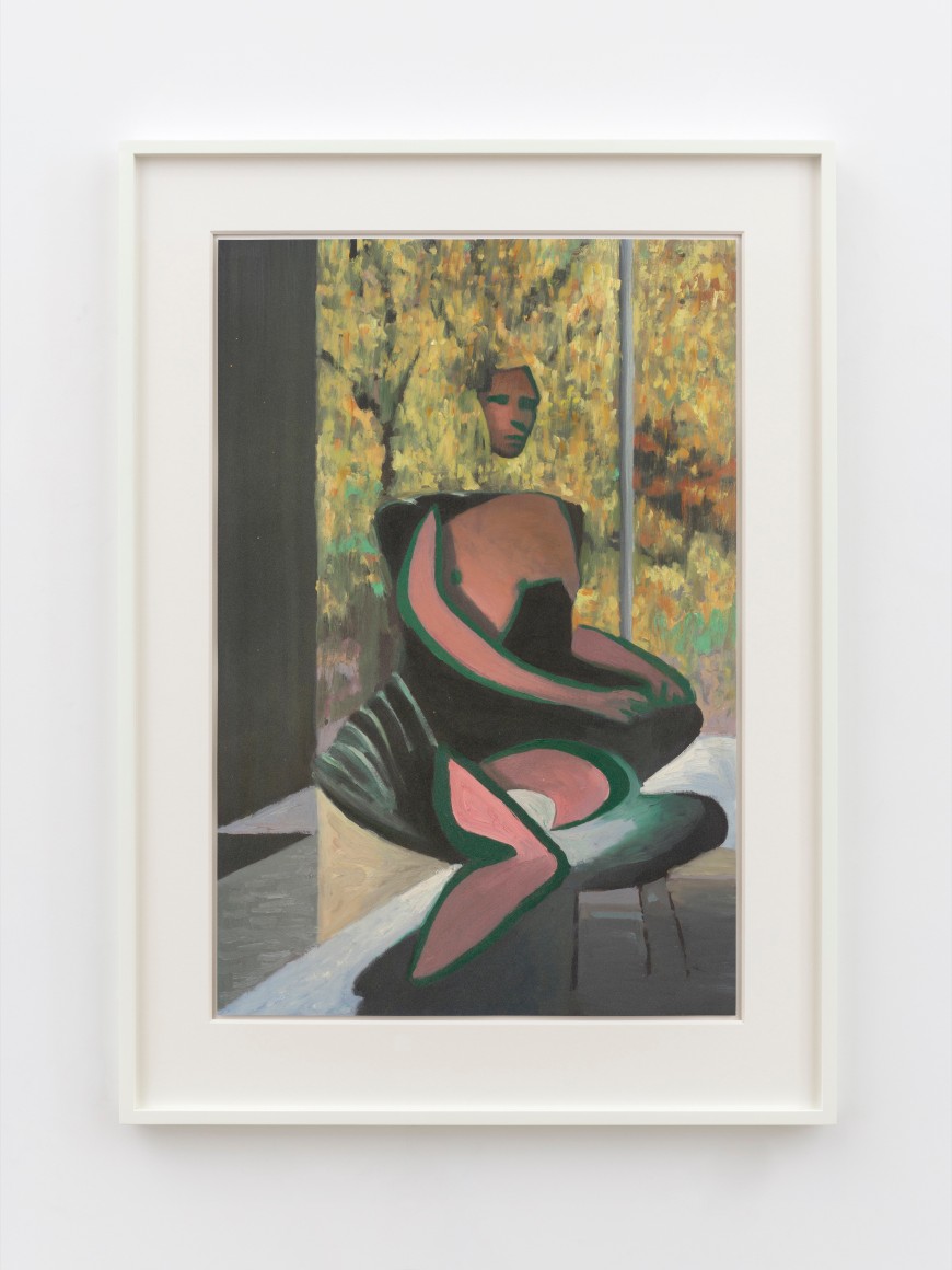 Jonathan Wateridge Seated Nude, 2025 Oil on paper 37 1/8 x 27 x 1 5/8 in (framed) 94.4 x 68.6 x 4 cm (framed) (JWA25.034)