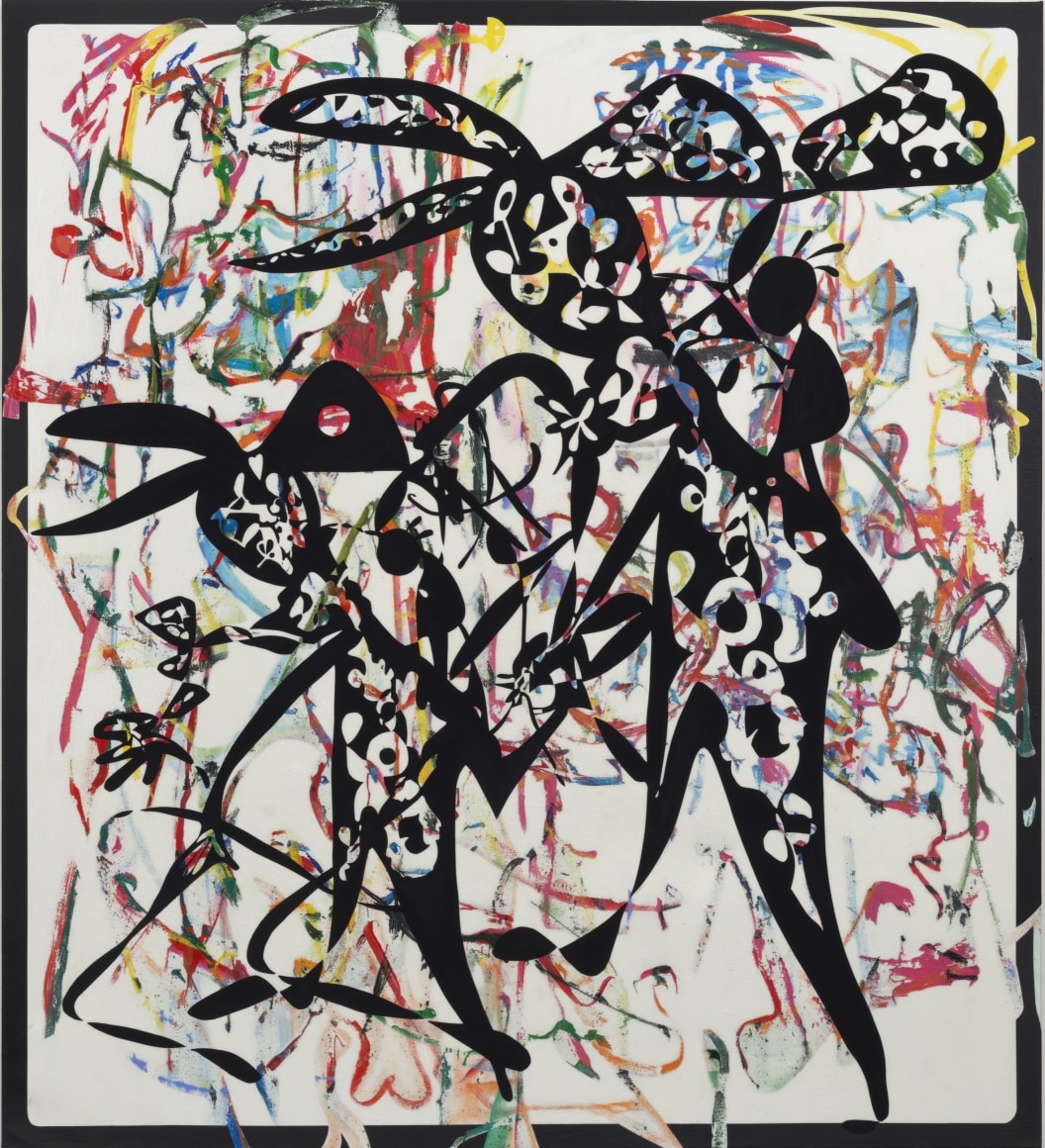 Ana Villagomez Living All Over You, 2025 Signed, titled, and dated on verso Acrylic and flashe on canvas 64 x 58 in 162.6 x 147.3 cm (AVI25.014)